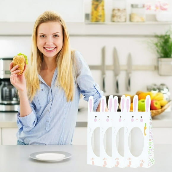 Easter Party Supplies - 8-Pack Disposable Paper Plates and Bags for Easter Celebrations, Picnics, and Holiday Parties