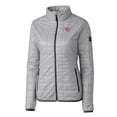 thumbnail image 2 of Women's Cutter & Buck  Gray Oklahoma Sooners Vault Rainier PrimaLoft Eco Insulated Full-Zip Puffer Jacket, 2 of 3