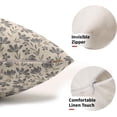 thumbnail image 3 of Grey Floral Pillow Covers 12x20 Set of 2 Vintage Rustic Old Style Cute Small Flower Gray Cream Print Rectangle Decorative Outdoor Pillowcases Fall Farmhouse Throw Cushion Case Couch Sofa Bed Decor, 3 of 6