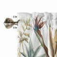 thumbnail image 4 of Yellow Green Leaves Valances for Windows Farmhouse Kitchen Curtains Valances Rod Pocket Valance Curtains for Kitchen Windows Watercolor Botanical Rustic Window Valances for Bathroom Bedroom 60"x18", 4 of 6