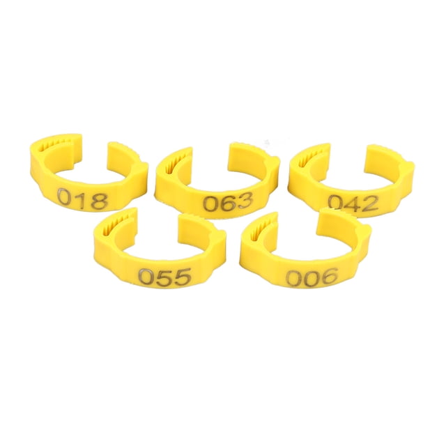 100Pcs Chicken Leg Rings, Bright Color Numbered Plastic Letter Pigeons Bird Leg Bands Rings For Chickens Ducks Goose