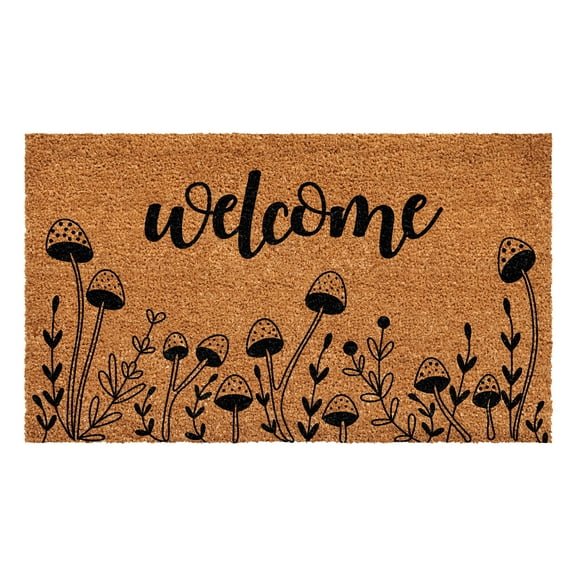 Calloway Mills 112261729 Mushroom Welcome Doormat 17" x 29"