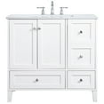 thumbnail image 5 of Elegant Decor Sommerville 36" Single Quartz Top Bathroom Vanity in White, 5 of 15
