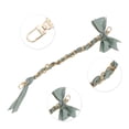 thumbnail image 3 of Unique Bargains 1 Pc Scarf Bow Handbag Strap Blue Green Metal Fabric, 3 of 5