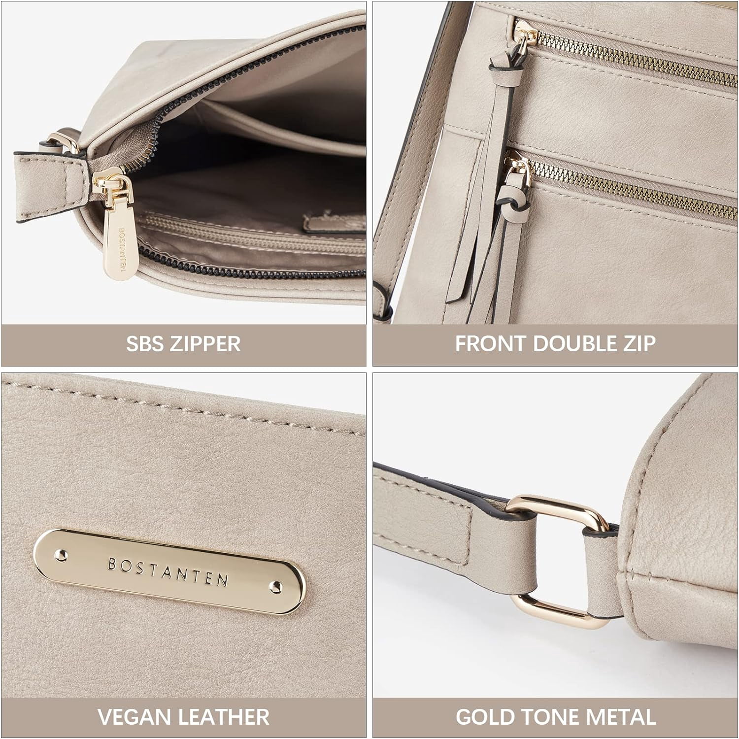 Crossbody Bags Purses for Women Trendy Soft Leather Shoulder Handbags with Adjustable Strap Zipper Pocket Medium