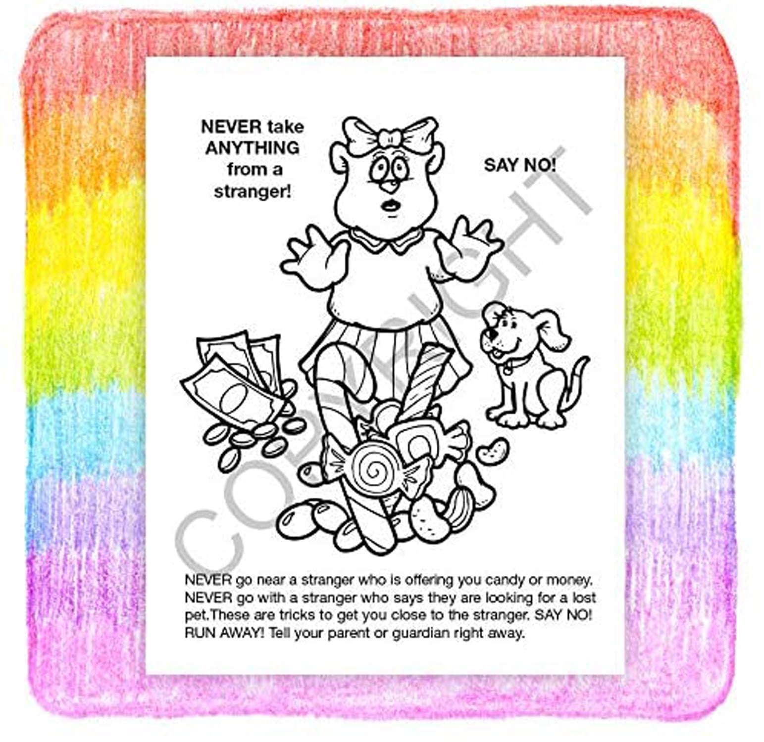 ZoCo: 25 Pack - Be Smart, Say No to Strangers Kid's Educational Coloring & Activity Books