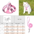 thumbnail image 6 of Reflective dog collar Durable dog collar mesh Breathable Vest Style Braces and Lead Rope Adjustable Dog Chest Back Set (Pink), 6 of 7
