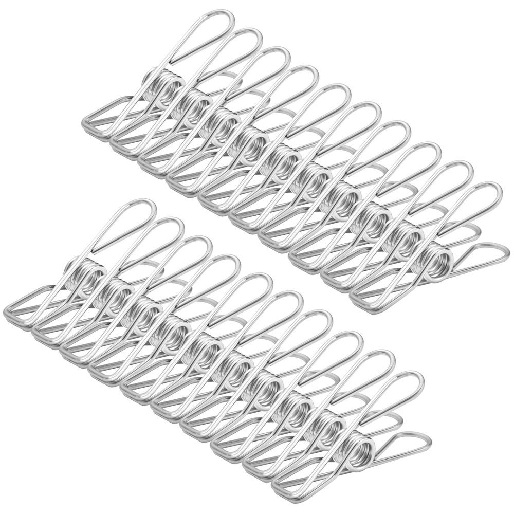 40PCS Stainless Steel Clothes Pins, 2 Inch Strong Grip Durable