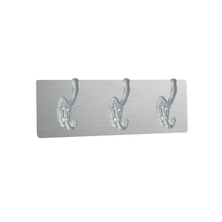 

3Pcs Hook Rack Self Adhesive Hanging Stand Key Hat Wall Hanger Shelf for Bathroom Home Door