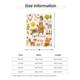 thumbnail image 5 of Rateoe Autumn Forest Animals Pattern Flannel Throw Blanket, Ultra-soft Blanket for Bed, Couch, Car, Hypoallergenic Anti-pilling blanket-50"x40"(Vertical), 5 of 6