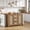 Dark Oak, variant on 51 Inch Boho Rattan Sideboard Buffet Cabinet, Farmhouse Storage Credenza with 3 Drawers, 2 Doors and Adjustable Shelves for Dining Room