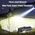 thumbnail image 5 of BKSDUEH 3 Pack Three-Eyed Monster Mini Flashlight, Pocket LED Small Super Bright Flash Light with USB C Charging, EDC Magnetic Lightweight Tactical 5 Modes Lamp for Camping,Hiking,Emergency, 5 of 8