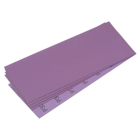 

5 Pack Purple Sanding Sheets 320 Grit 9 x 3.7 Aluminum Oxide Sandpapers Wet Dry Polish