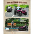 thumbnail image 2 of 12V Kids Ride on Car, Battery Powered Electric UTV Truck with Parent Remote Control, Bluetooth, Music, LED Light, 3 Speeds, Soft Start, Safety Belt, Horn, Ride on Toys for Boy GILR (Pink), 2 of 7