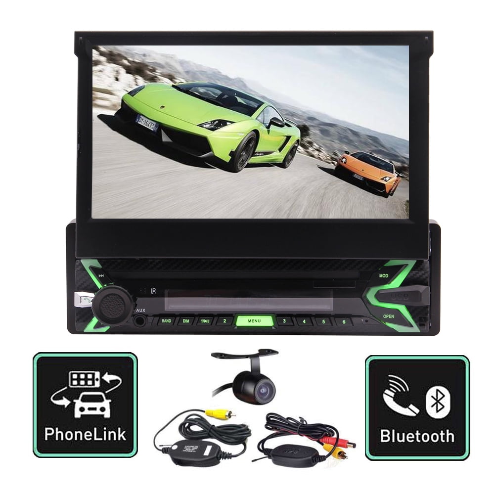 Stereo Car Radio 1080P Touch Screen Player Camera RemoteControl Mirror For GPS