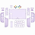 thumbnail image 2 of eXtremeRate Replacement Shell Buttons for Nintendo Switch, Crystal Clear Atomic Purple Custom Back Plate for Switch Console, Housing Case w/Colorful Buttons for Joycon Handheld, 2 of 9