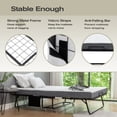 thumbnail image 6 of Holaki Portable Folding Bed with Mattress,Roll Away Guest Bed for Adults,Foldable Bed with Sturdy Metal Frame on Wheels,Fold up Bed with 5 inches Memory Foam Mattress,Three Sizes Available, 6 of 16