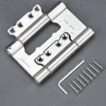 thumbnail image 3 of 2 Pieces Cafe Salon Door Pivot Hinge Stainless Steel Mortiseless Double Action Invisible Door Hinges 12.5 cm(5 inch), 3 of 4