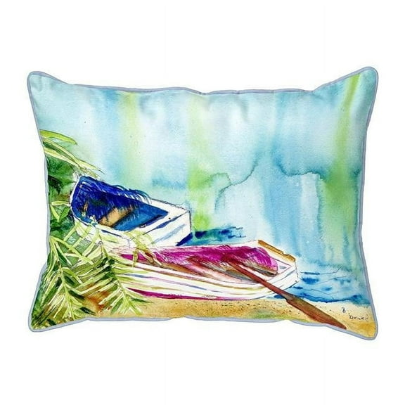 Betsy Drake ZP809 20 x 24 in. Watercolor Rowboats Indoor & Outdoor Extra Large Pillow