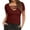 Red, variant on Women Tshirts Women Summer Deep V Neck Low Cut Short Sleeve Ribbed Blouse Red XXL