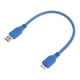 thumbnail image 4 of Cable USB A a Micro B USB 3.0 para disco duro externo, cable adaptador de transmisión de 5 Gbps, azul (0,3 metros), 4 of 14