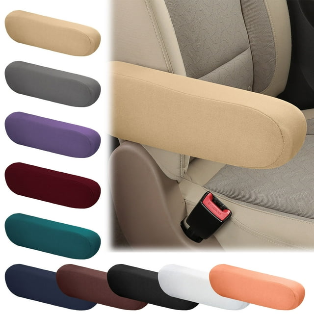Bowayaoa Universal Car Armrest Cover Set - Elastic Fabric Slip-On Protector for Trucks, SUVs, Cargo Vehicles, Easy Install, Washable, Dirt & Wear Resistant Armrest Gloves