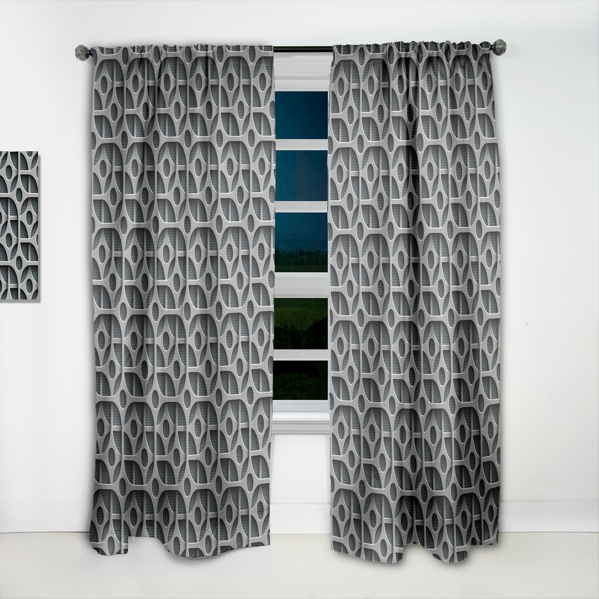 Designart 'Scandinavian Pattern XIX' Scandinavian Curtain Panel