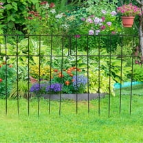 DECOMELODY 5Pcs Garden Barrier Edging in with Square Shape 16.5X12.9X0.1in