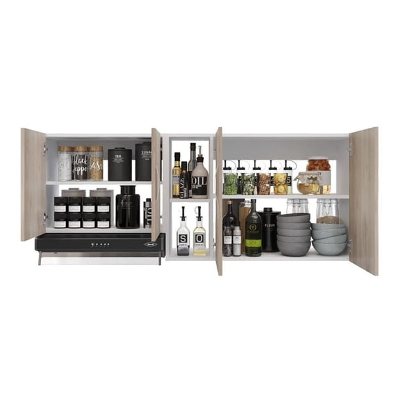 Gabinete superior de cocina Maderkit Color Ceniza