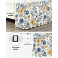 thumbnail image 3 of Yellow Blue Flower Bed Skirt Queen Size 18 Inch Drop, Abstract Floral Art Leaf Vintage Wrap Around Dust Ruffle Bedskirts, Wrinkle & Fade Resistant Easy Fit Bedskirt with Adjustable Elastic, 3 of 8