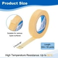 thumbnail image 2 of Uxcell Painters Tape, High Temperature Resistant Paint Masking Tape Adhesive for Wall Painting Craft Arts Decoration Drafting Light Yellow 0.98 Inch x 55 Yards, 2 of 7