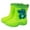 Green, variant on Gelikeya Rain Boots for Toddler Kids Easy-On Lightweight Cute Patterns Natural Rubber Boots Rainwear (Blue, Size 7-8 Years)