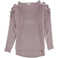 thumbnail image 1 of bar III Womens High-Low Knit Sweater, Purple, Small, 1 of 2