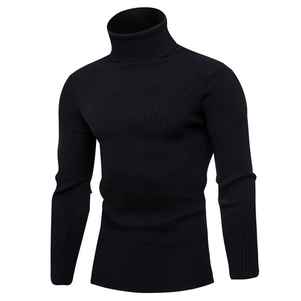 Suéter de cuello alto de moda con base de tiras verticales Suéter de cuello alto informal popular Suéter de gran tamaño para correr para hombres Cantidad