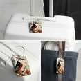 thumbnail image 6 of Woodpecker Square PU Leather Luggage Tags - 2 Pack with Privacy Cover and Stainless Steel Ring - Suitable for Travel, Backpack, Handbag - Suitcase Tags, Travel Tag, 6 of 7