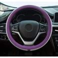 thumbnail image 3 of LAICAIW New Diamond Leather Steering Wheel Cover with Bling Bling Crystal Rhinestones, Universal Fit 15 Inch Car Wheel Protector for Women Girls Purple, 3 of 7