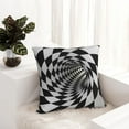 thumbnail image 5 of Wukai 3D Vortex Illusion Premium Polyester Fleece Pillow Covers with Hidden Zipper Closure,Luxuriously Soft and Durable-16"x16", 5 of 7