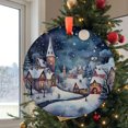 thumbnail image 2 of Christmas Ornament, Christmas Decoration, Holiday Gift,Heirloom Keepsake, Round , Gift Exchange, Gift Idea, Starry Night Scene, Holiday Keepsake, Xmas Tree Hanging Decoration, Seas, 2 of 5