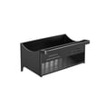 thumbnail image 2 of Estante 1 organizador de plástico para fregadero de cocina con bandeja de drenaje automático y soporte para toallero,esponja,jabón y cepillo (negro) Rkxzt, 2 of 9
