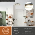 thumbnail image 3 of Northgate 16-in W Integrated LED Matte Black and Satin Gold Contemporary Flush Mount Ceiling Light Fixture White Acrylic Diffusor, 3 of 11
