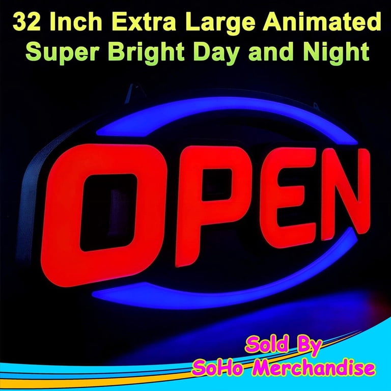 LeD即購入大歓迎 Ultra Bright Jumbo 32 Inch LED Business Open Sign with Remote