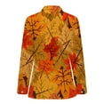 thumbnail image 6 of USSUMA Long Sleeve Blouse For Women Trendy, Womens Lapel Button Down Shirts Maple Leaf Floral Print Graphic Tops Long Sleeve Casual Blouses Fall for Female, 6 of 6