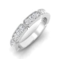 thumbnail image 6 of TimeLe$$ Classics Jewelry for Women - 10K White Gold Wedding Band with Natural Diamonds, Ring Size-6.5, 6 of 7