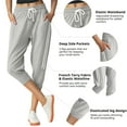 thumbnail image 2 of SPECIAL MAGIC Women's Sweat pants Capri Joggers Sweatpants Cargo Pants Jogging Pants for Women with Pockets Female(Light Grey S), 2 of 6