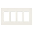 thumbnail image 1 of Placa de pared Lutron Claro 4 módulos Satinado Biscuit, 1 of 5
