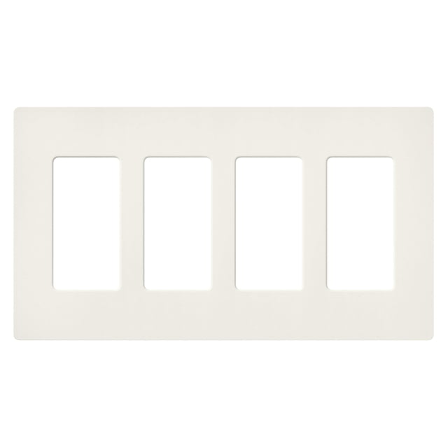 Placa de pared Lutron Claro 4 módulos Satinado Biscuit
