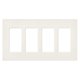 thumbnail image 1 of Placa de pared Lutron Claro 4 módulos Satinado Biscuit, 1 of 5