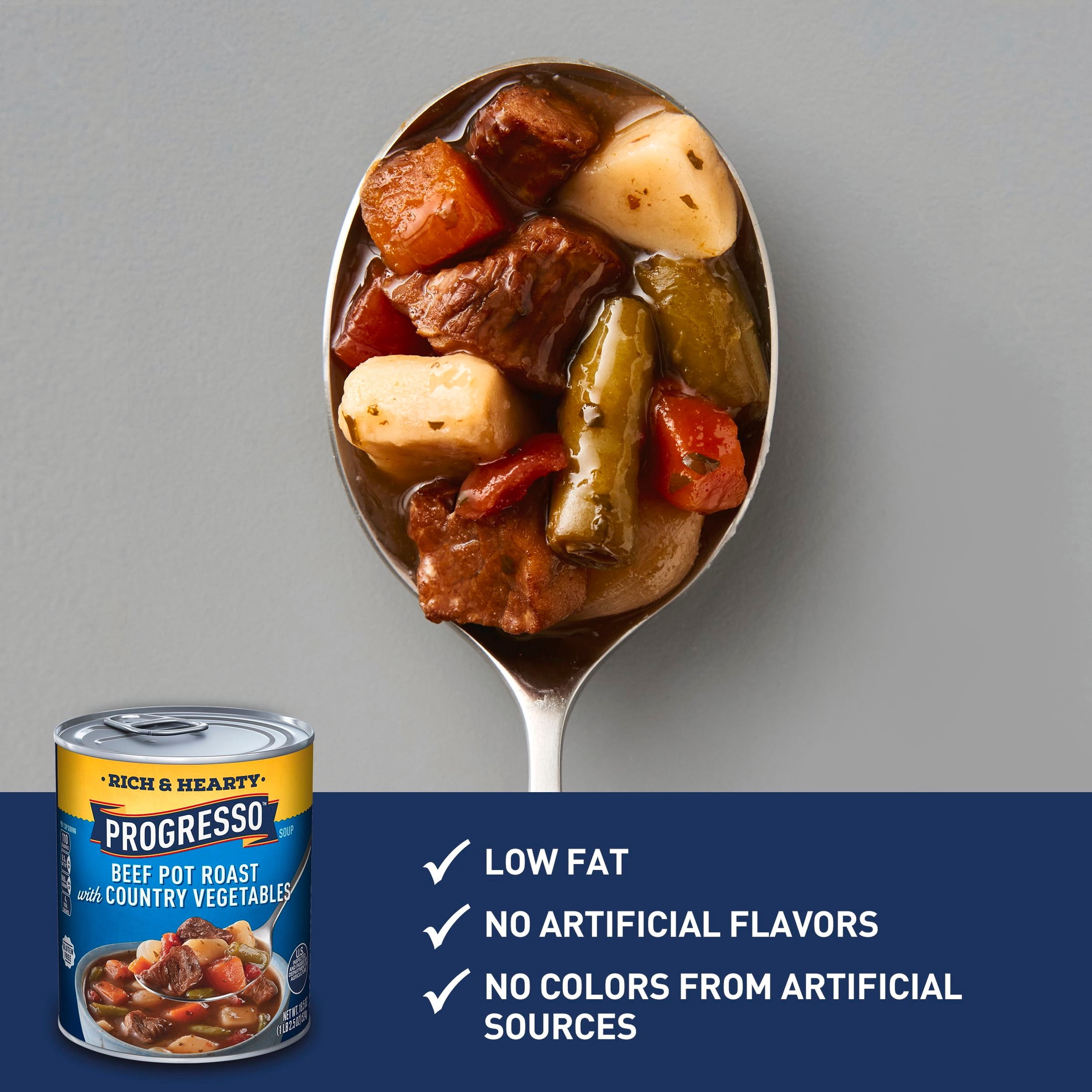 (12 pack) Progresso Beef Pot Roast with Country Vegetables Canned Soup, 18.5 oz
