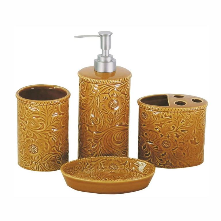 HiEnd Accents Savannah 3-Piece Canister Set; Turquoise