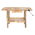 thumbnail image 2 of Olympia Tools 48 Inch Acacia Hardwood Woodworking Carpentry Workbench w/ Storage, 2 of 10